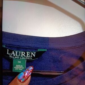 Lauren Ralph Lauren Navy Blue Blouse
